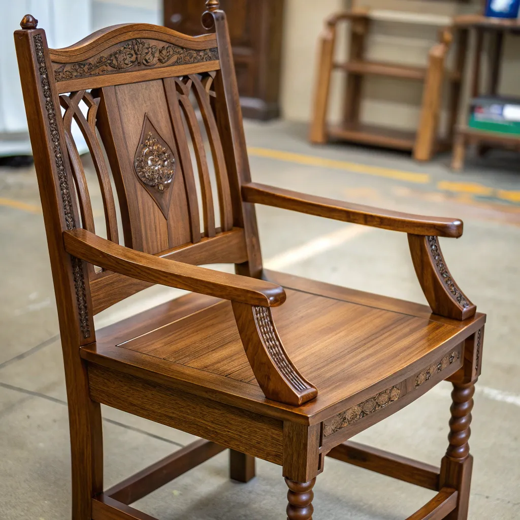 Handcrafted wooden chair