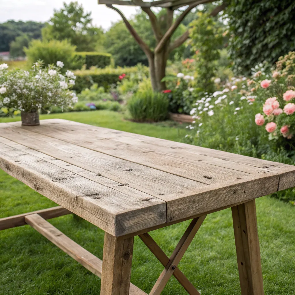 Rustic garden table
